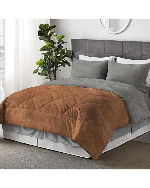 روتختی دو نفره 4 تکه ترک عرض 180 نقره ای قهوه ای روشن چیداری Chidary طرح پتینه