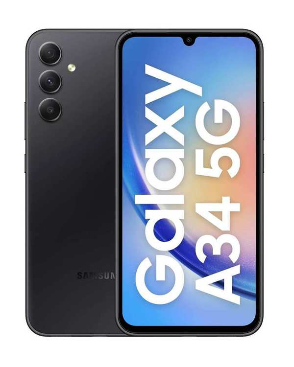 گوشی موبایل سامسونگ مدل Galaxy A34 5G دو سیم کارت ظرفیت 128 گیگابایت و رم 6 گیگابایت خاکستری - هند