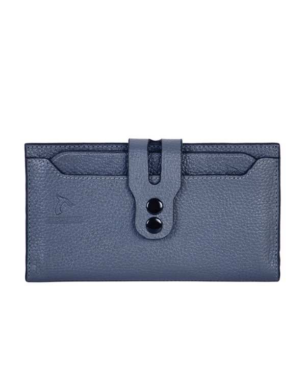 کیف پول چرم زنانه طوسی چرم بارز Charm Barez مدل DM47.1