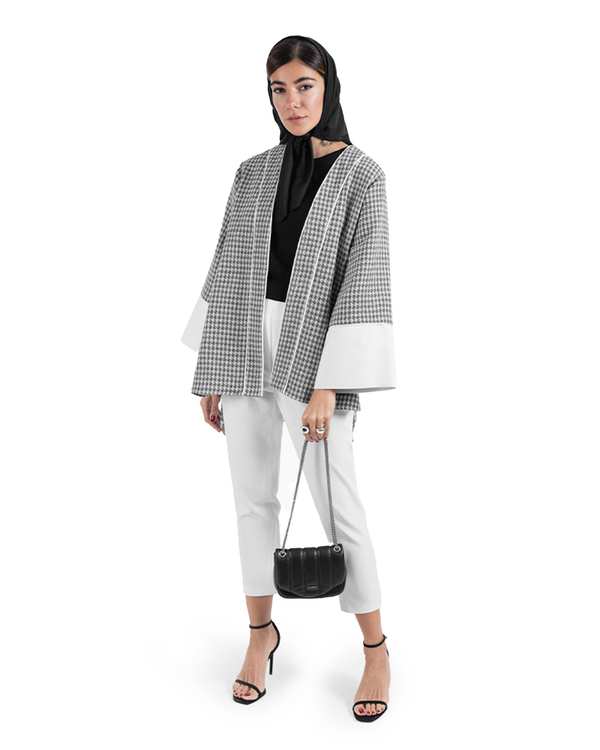 مانتو زنانه سفید مالینو Malino کد 1723025301 - تصویر 2
