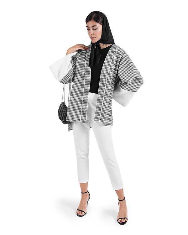 مانتو زنانه سفید مالینو Malino کد 1723025301 - تصویر 3
