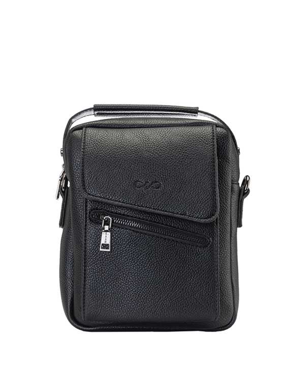 کیف چرم کراس بادی مردانه مشکی صاد Saad مدل HZ2901 - تصویر 2