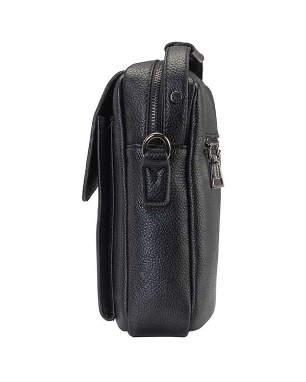کیف چرم کراس بادی مردانه مشکی صاد Saad مدل HZ2901 - تصویر 4