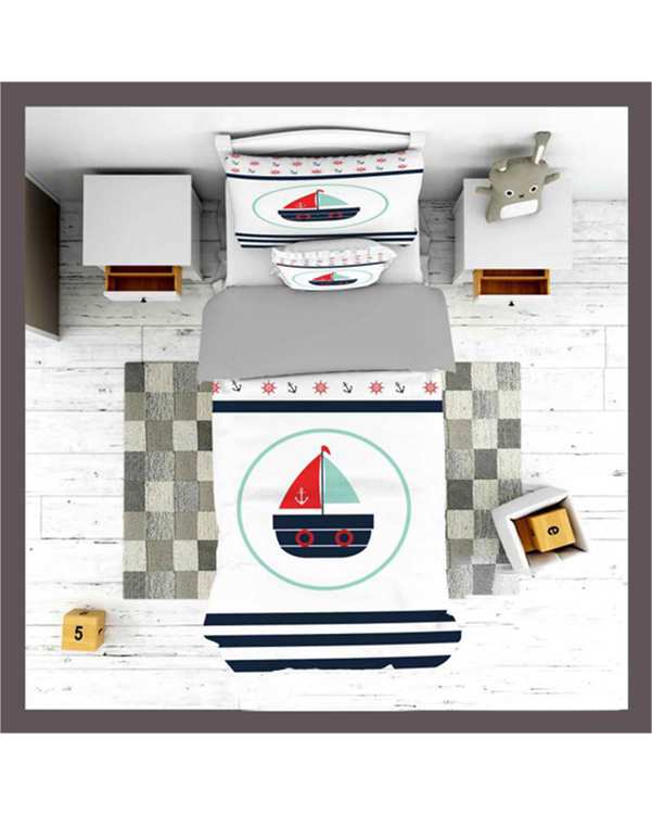 روتختی بچگانه یک نفره 5 تکه نوپه هوم Nopehome طرح قایق کد T4851