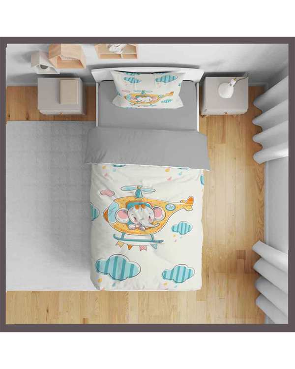 روتختی بچگانه یک نفره 5 تکه نوپه هوم Nopehome طرح فیل کد T4970