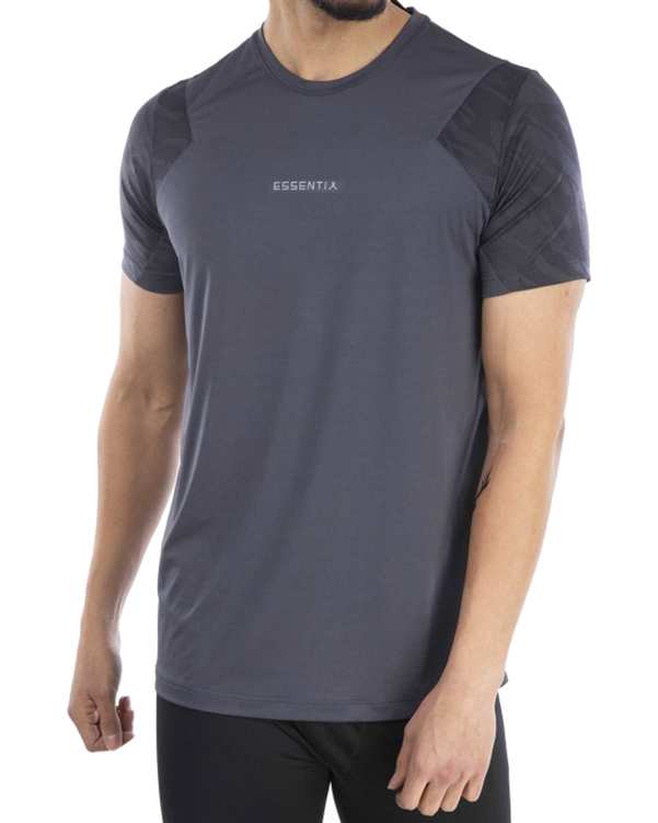 تی شرت مردانه ورزشی طوسی مل اند موژ Mel & Moj کد M08300-103