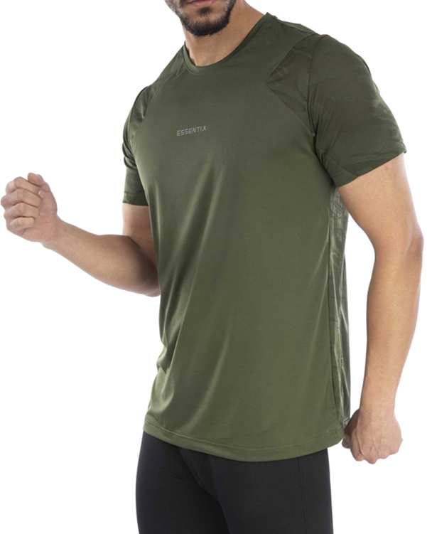 تی شرت مردانه ورزشی سبز مل اند موژ Mel & Moj کد M08300-601