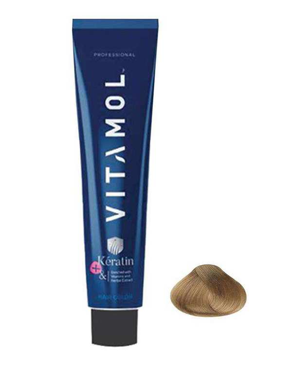 رنگ مو ویتامول Vitamol سری طبیعی رنگ بلوند روشن شماره 8 حجم 120ml
