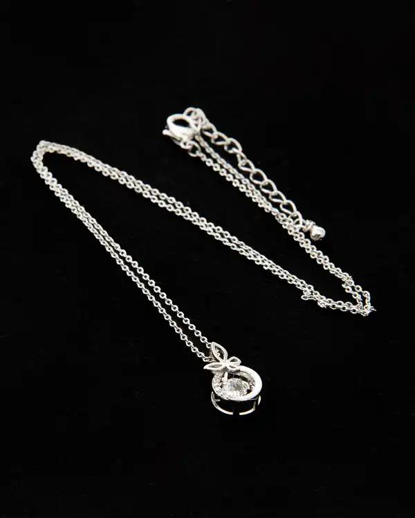 گردنبند پروانه حلقه طرح سواروسکی SWAROVSKI - تصویر 2