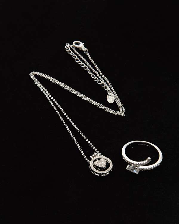 ست گردنبند و انگشتر حلقه طرح سواروسکی SWAROVSKI - تصویر 4