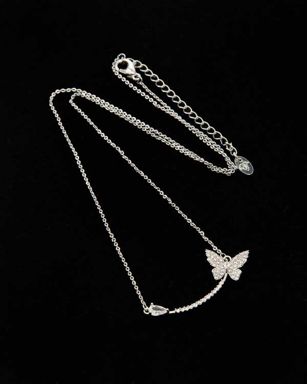 گردنبند پروانه دنباله دار طرح سواروسکی SWAROVSKI - تصویر 2