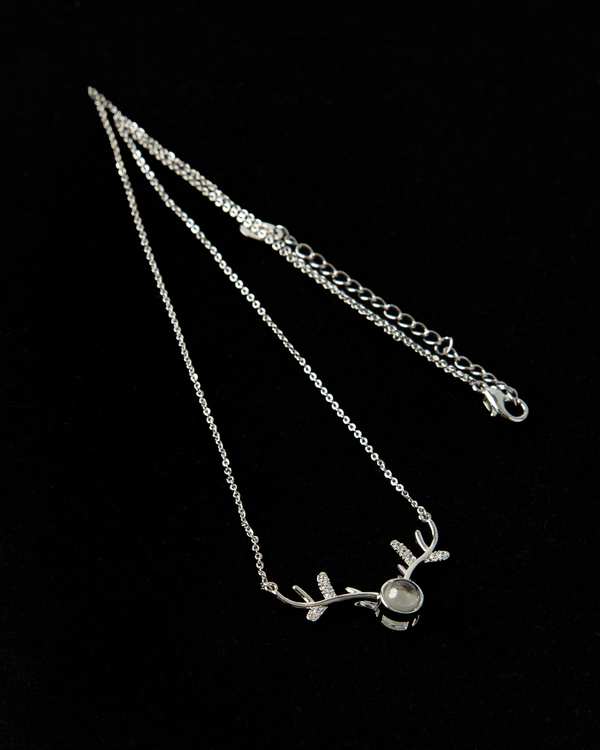 گردنبند گوزن نگین دار طرح سواروسکی SWAROVSKI - تصویر 2