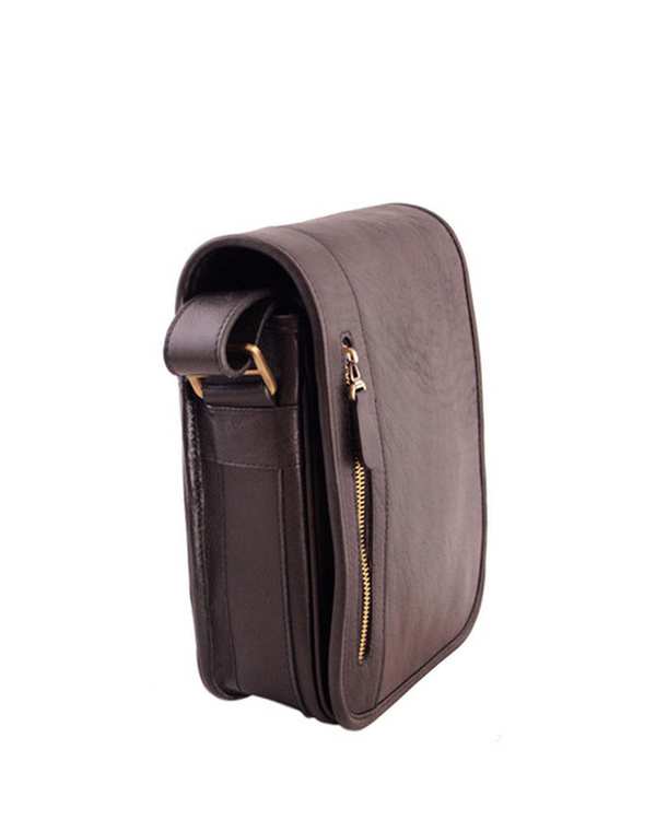 کیف چرم دوشی مشکی چرم بارز Charm Barez مدل DG26 - تصویر 4
