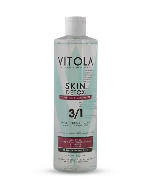 میسلار واتر 3 کاره ویتولا Vitola مدل Skin Detox مناسب انواع پوست 400ml
