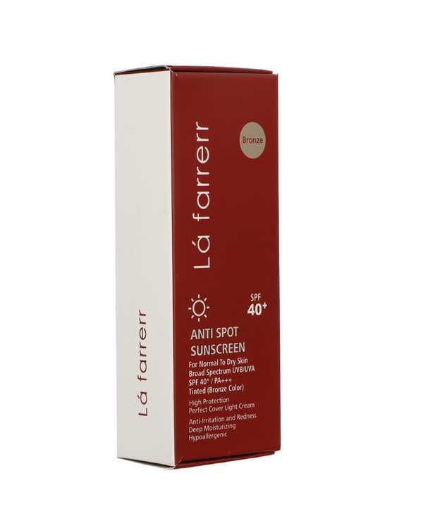 کرم ضد آفتاب و ضد لک رنگی SPF40 لافارر La Farrerr مناسب پوست نرمال و خشک رنگ برنز 40ml - تصویر 6