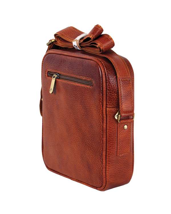 کیف چرم دوشی عسلی چرم بارز Charm Barez مدل DG67.1 - تصویر 6
