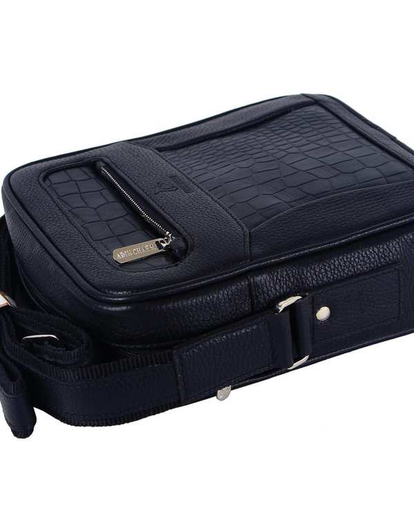کیف چرم دوشی مشکی چرم بارز Charm Barez مدل DG67.1 - تصویر 5