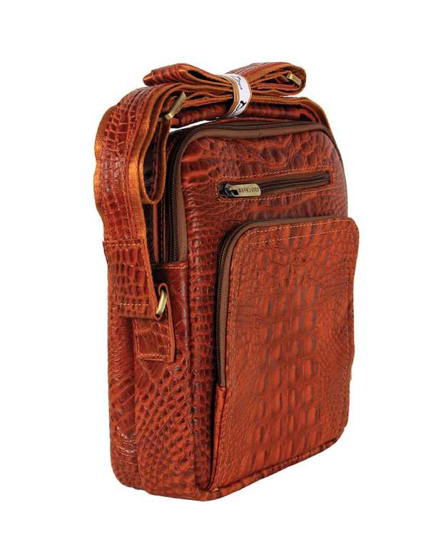 کیف چرم دوشی عسلی چرم بارز Charm Barez مدل DG68.KO - تصویر 3