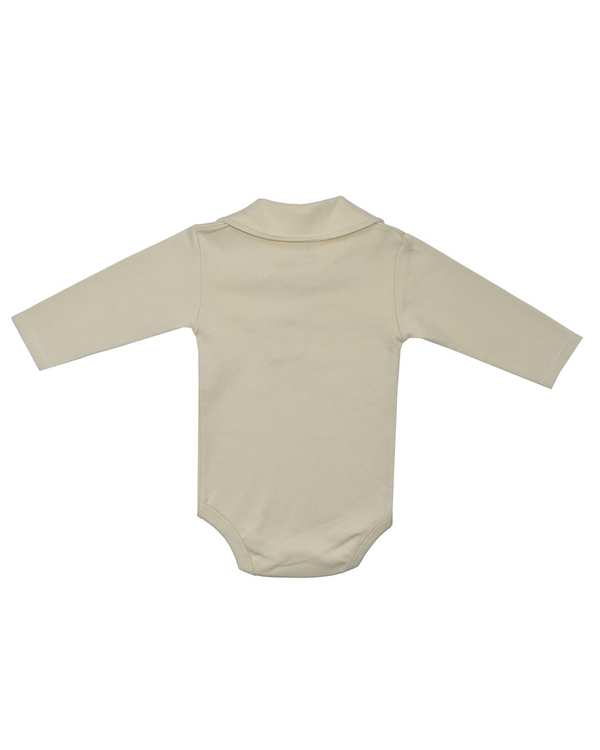 بادی نوزادی آستین بلند کرم بی بی وان Baby One مدل 104 -28 - تصویر 2