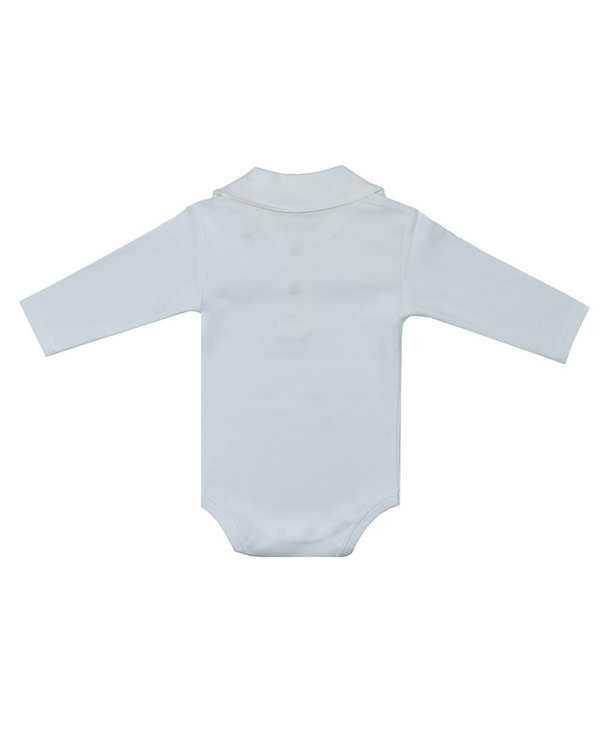 بادی نوزادی آستین بلند سفید بی بی وان Baby One مدل 104 -29 - تصویر 2
