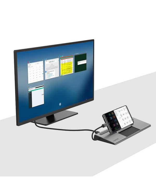 داک استیشن 11 پورت USB-C لنشن Lention مدل C95 خاکستری - تصویر 8