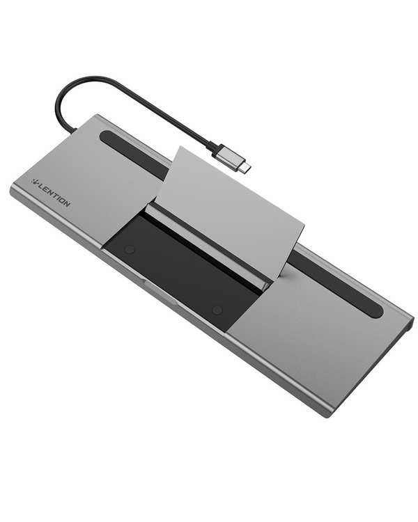 داک استیشن 11 پورت USB-C لنشن Lention مدل C95 خاکستری - تصویر 11