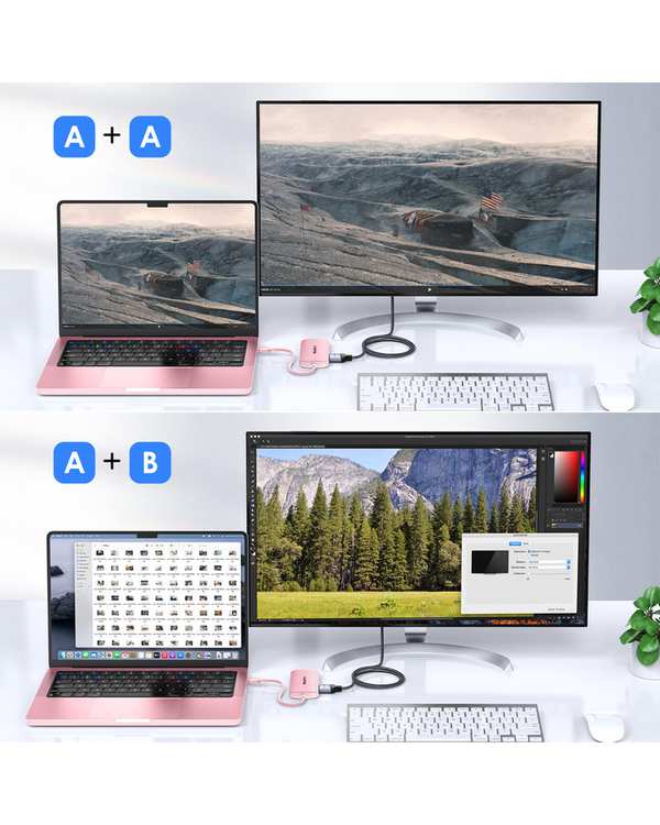 هاب 8 پورت USB-C لنشن Lention مدل C48 خاکستری - تصویر 8