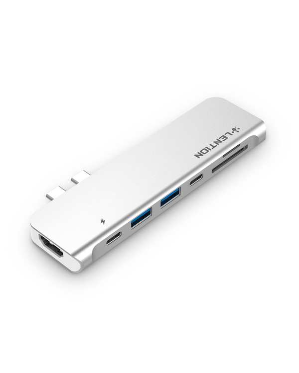 هاب 7 پورت USB-C لنشن Lention مدل CS64 نقره ای