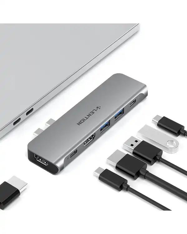 هاب 6 پورت USB-C لنشن Lention مدل CS67 خاکستری - تصویر 6