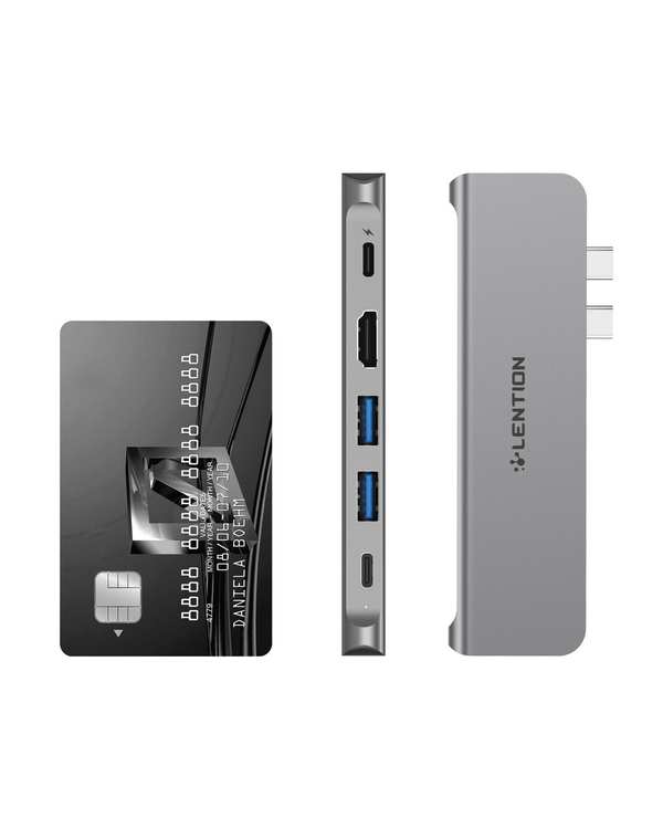هاب 6 پورت USB-C لنشن Lention مدل CS67 خاکستری - تصویر 7