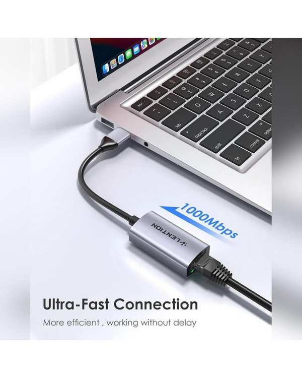 مبدل USB به RJ45 لنشن Lention مدل HU604 خاکستری - تصویر 2