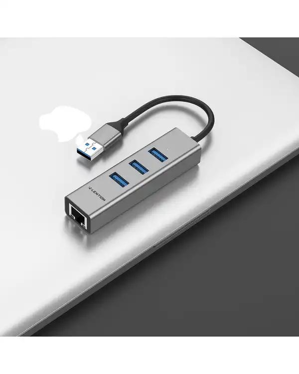 هاب 4 پورت USB-C لنشن Lention مدل H23S خاکستری - تصویر 6