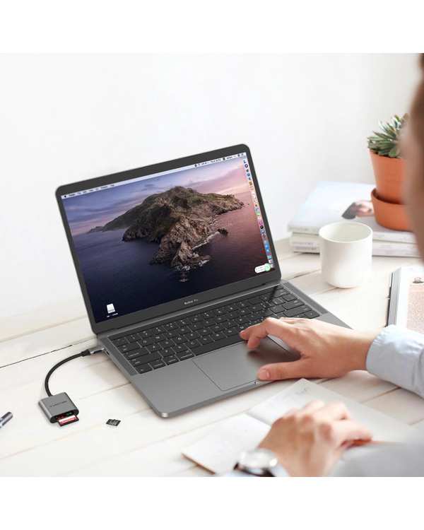 مبدل USB-C به SD/MicroSD لنشن Lention مدل C8 نقره ای - تصویر 5
