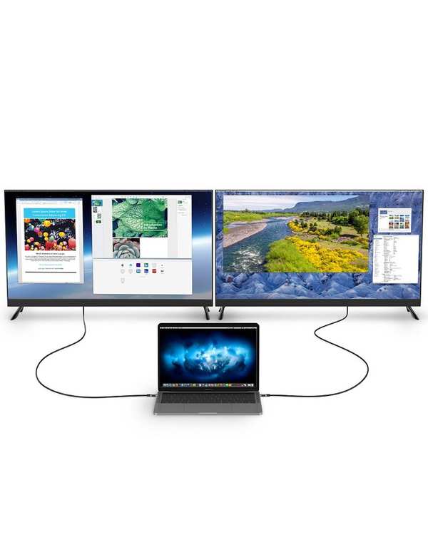 کابل تبدیل USB-C به HDMI لنشن Lention مدل CU707 طول 1.8 متر خاکستری - تصویر 7