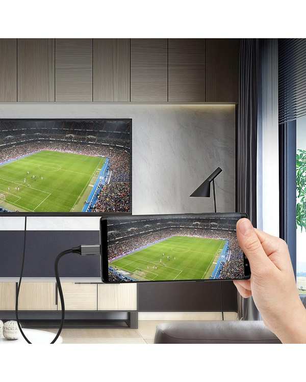 کابل تبدیل USB-C به HDMI لنشن Lention مدل CU707 طول 1.8 متر خاکستری - تصویر 10
