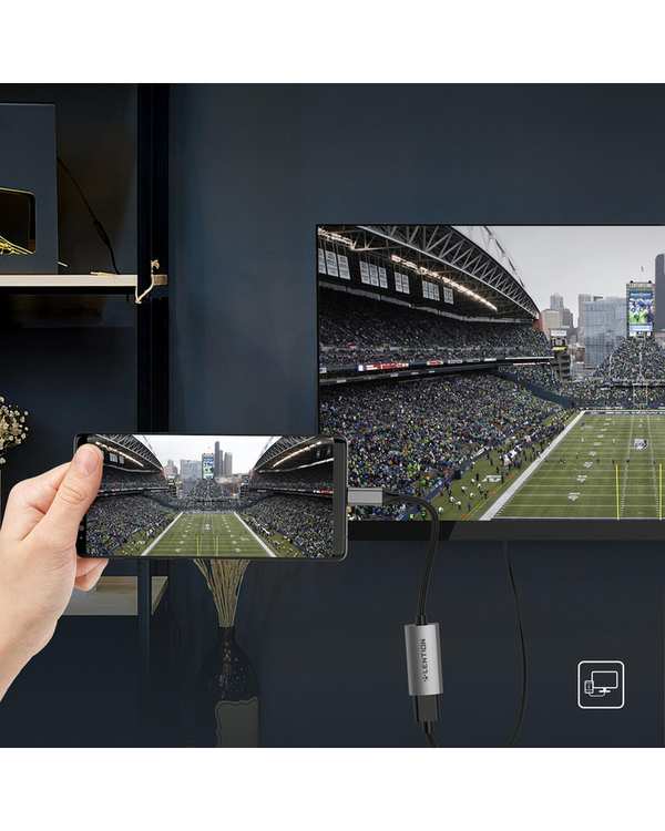 مبدل USB-C به HDMI لنشن Lention مدل CU607H خاکستری - تصویر 5