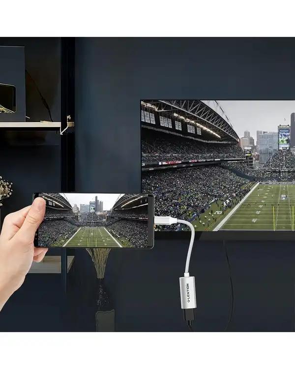 مبدل USB-C به HDMI لنشن Lention مدل CU607H نقره ای - تصویر 2