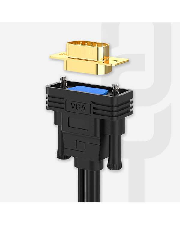 مبدل HDMI به VGA مشکی لنشن Lention مدل VC-HPVA-P1 طول 2 متر - تصویر 4