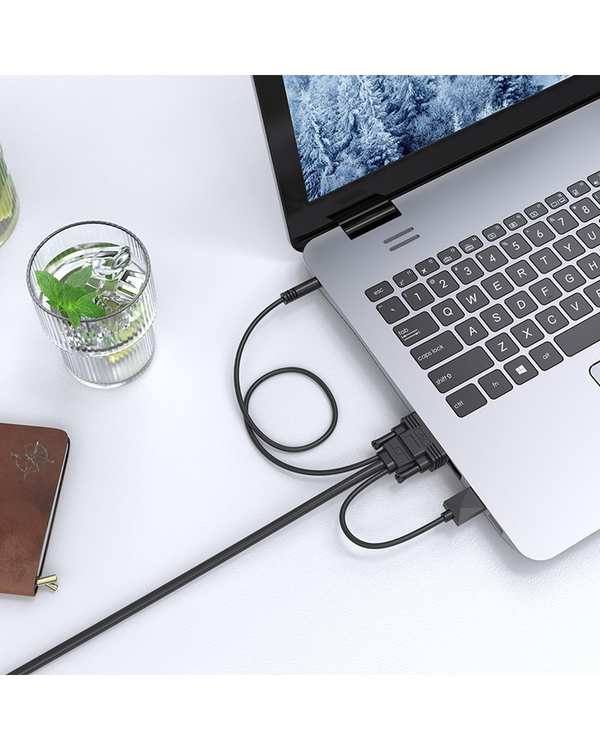 مبدل VGA به HDMI مشکی لنشن Lention مدل VC-VpaH-P1 طول 2 متر - تصویر 8