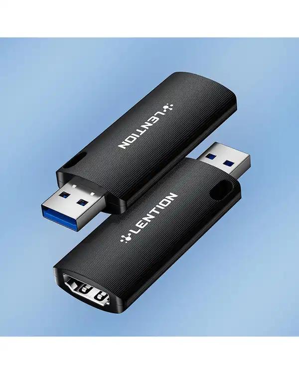 مبدل HDMI به USB لنشن Lention مدل V20 مشکی - تصویر 3