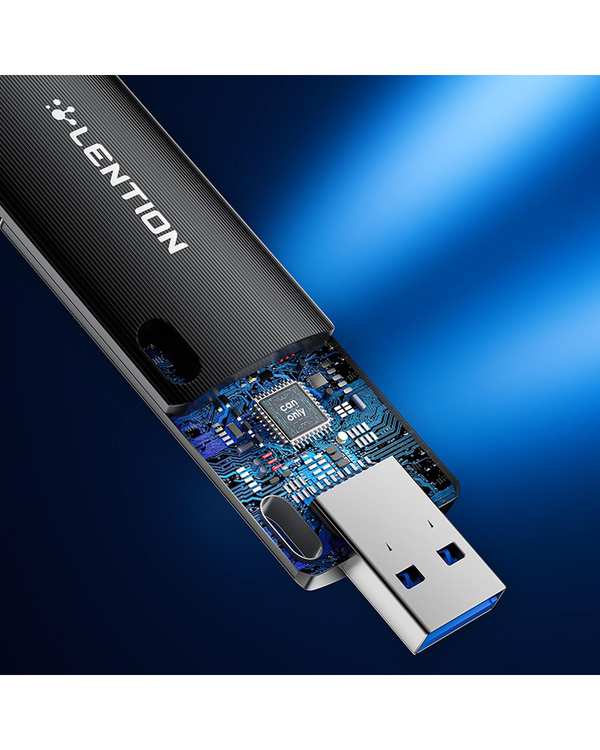 مبدل HDMI به USB لنشن Lention مدل V20 مشکی - تصویر 5