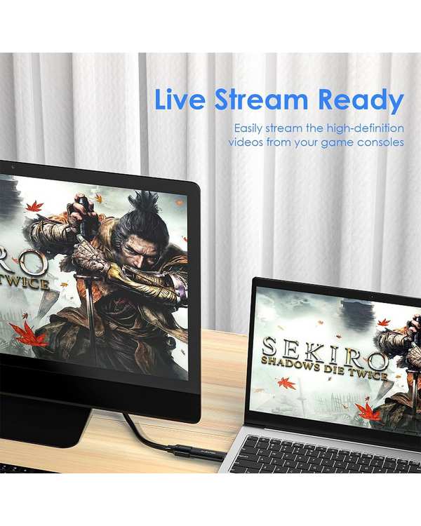 مبدل HDMI به USB-C لنشن Lention مدل VC20 مشکی - تصویر 3