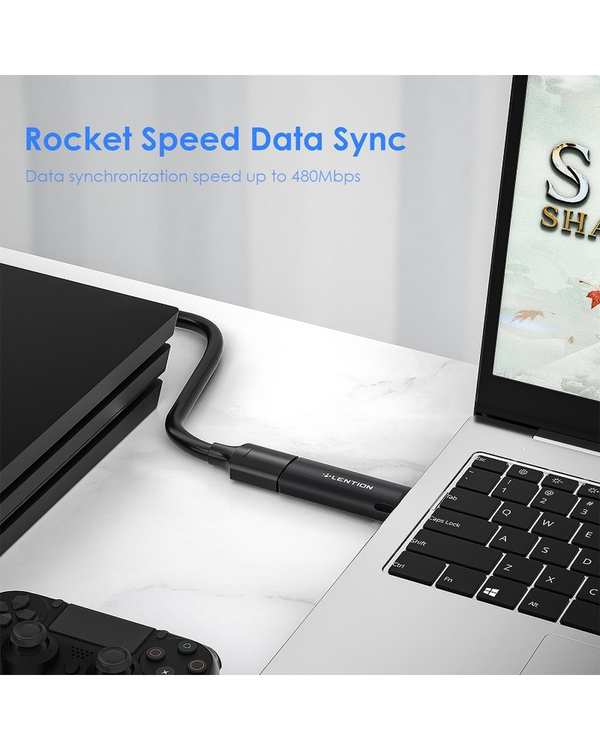 مبدل HDMI به USB-C لنشن Lention مدل VC20 مشکی - تصویر 4