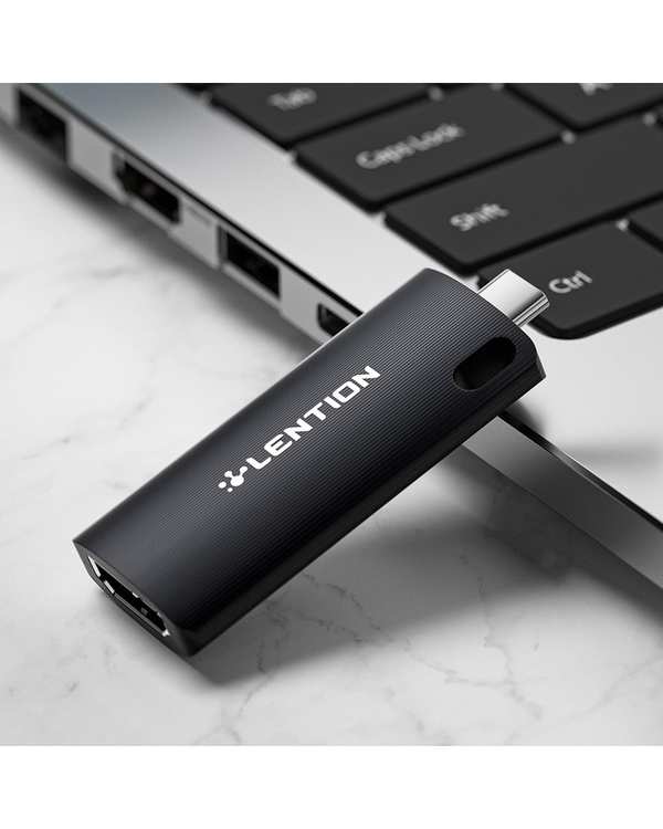 مبدل HDMI به USB-C لنشن Lention مدل VC20 مشکی - تصویر 6