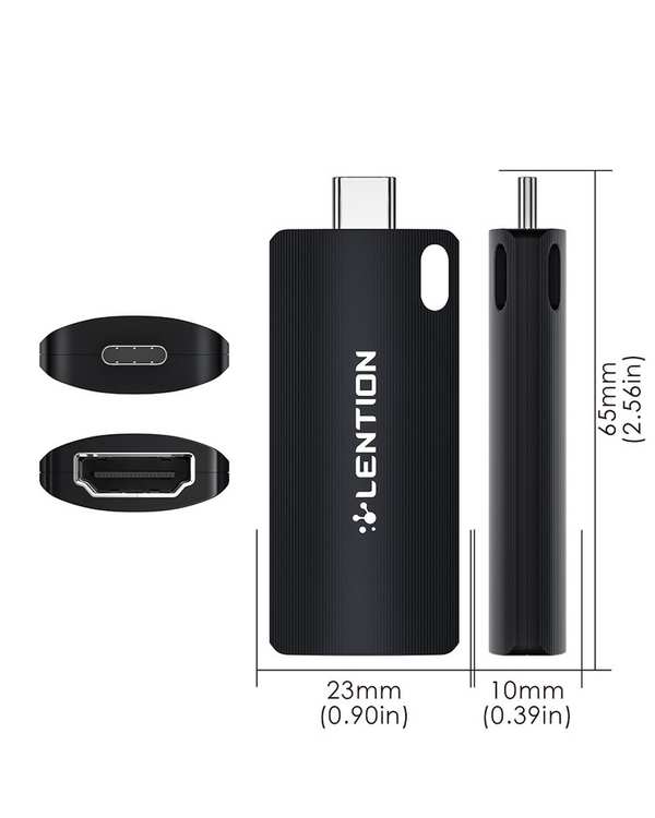 مبدل HDMI به USB-C لنشن Lention مدل VC20 مشکی - تصویر 9