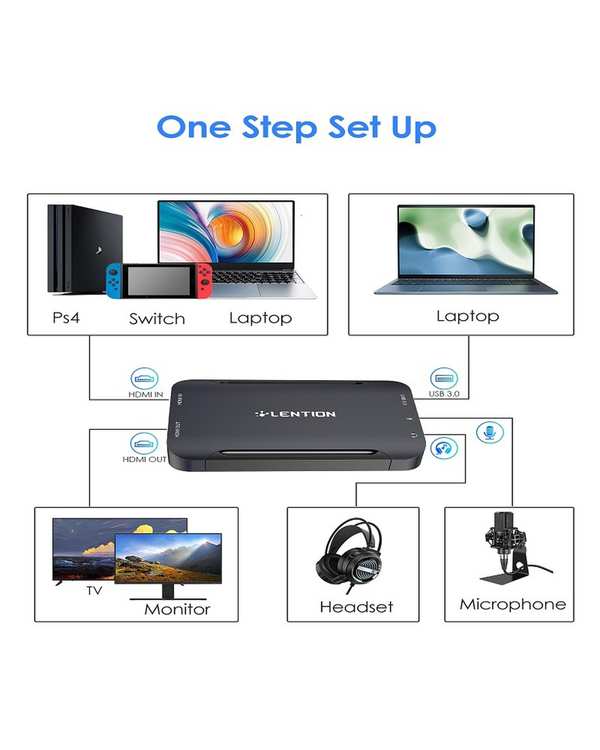 کارت کیچر لنشن Lention مدل V90 مشکی - تصویر 8