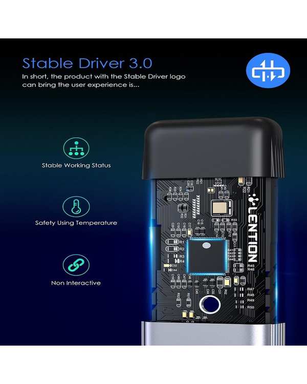 مبدل USB-C به M.2 لنشن Lention مدل C9Elite خاکستری - تصویر 8