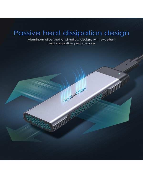 مبدل USB-C به M.2 لنشن Lention مدل C9Elite خاکستری - تصویر 10