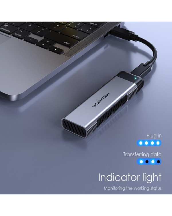 مبدل USB-C به M.2 لنشن Lention مدل C9Elite خاکستری - تصویر 12