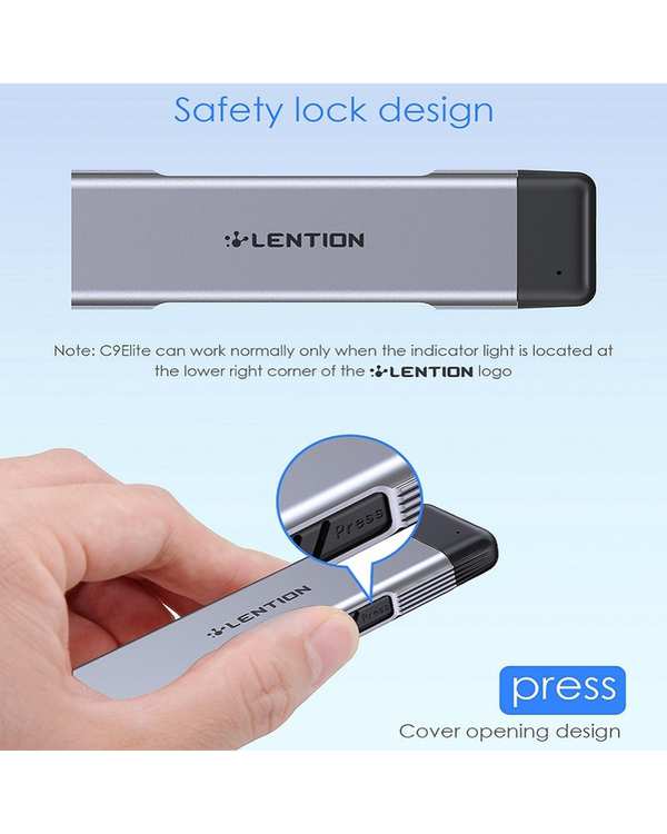 مبدل USB-C به M.2 لنشن Lention مدل C9Elite خاکستری - تصویر 13